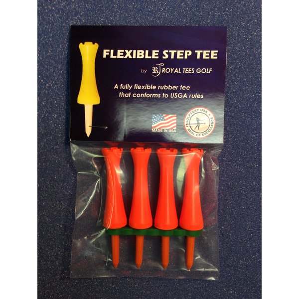 Royal Tees R4 2" Pack, Flexible Golf Tees (Orange)