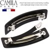 Camila Paris CP1476 French Hair Barrette Clip for Girls, Rubberized Automatic Clasp Strong Hold Grip Hair Clips for Women, No Slip and Durable Styling Girls Hair Accessories, Made in France