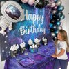 Space Galaxy Party Supplies for 20 Guests, Include Starry Night Paper Plates, Napkins, Forks, Universe Tablecloth for Kids Girls Birthday Party Outer Space Theme Party Decorations