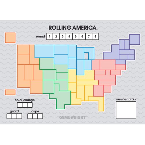Gamewright Rolling America, The Star Spangled Dice Action Game Multi-colored, 5",96 months to 192 months