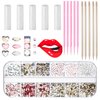 377 Pieces Tooth Gem Kit Tooth Jewelry Kit DIY Fashionable Tooth Artificial Crystal Reflective Tooth for Halloween Christmas Teeth Party Decorations (Stylish Style)