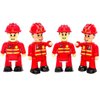 FUNERICA Toy Figures & Playsets - Fireman Action Figures for Kids - Firefighter Figurines - Little People Figures for Play, Fire Trucks, Fire Station Playsets - Mini People Community Helpers (4-Pack)