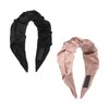 Silk Wide Headbands | Pleated Headband for Women Girls | 2 Pcs Pack Headband Solid Color Wide Hairbands for Girls and Women Hair Accessory