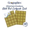 Geographics Gold Foil Award Certificate Seals, Embossed Official Seal of Excellence, 2 inch (Set of 100)