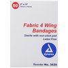 Dynarex Adhesive Fabric Bandage, 3 Inches X 3 Inches Sterile, 4 Wing, 50 Count