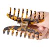 Big Claw Hair Clips 3.8 Inch Tortoise Banana Hair Clips for Women Girls Thin Hair French Design Celluloid Leopard Print Strong Hold Hair Clips for Thick Hair, 2 Color Available (2 Packs)