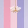 LOGOFUN 2pcs Doll House Miniature Hanging Lamp Mini Ceiling Light Model 1:12 Scale Ceiling Light Prop for Dollhouse Accessories - Gold