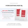 dr. eslee Hydra Soothing Mask 30g (10 Pack), Long-Lasting Sheet Mask Packed with Essence, For Dry and Sensitive Skin, Relieves Irritation, Free of Synthetic Perfumes, Korean Skin Care