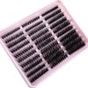 HBZGTLAD Fluffy Cluster Lashes 40D60D80D100D120D Natural Thick Eyelash Clusters D Curl Individual Lashes DIY Eyelashes Extension (300pcs 60P80P100P)