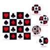 40Pcs Casino Poker Card Paper Napkins Las Vegas Paper Napkin Set Club Game Dinner Night Playing Cards Themed Party Supplies