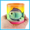 Rainbow Magic Spring, 12Pcs Colorful Plastic Springy Toys Fidget Toys Walking Toy Circle Shaped Coils Party Favors Gift Stocking Stuffers for Boy Girl Children Kids (Ocean Animal)