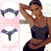 6 Pieces Zigzag Headbands for Women Shark Tooth Comb Hairbands Wrapped Cloth Hairbands Wave Shape Plastic Hair Band Hair Accessory(Chic Pattern)