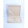 JunningGor Jewelry Set Velvet Box Necklace Earring Ring Necklace Bracelet Gift Display Case Wedding Jewelry Storage Holder (Beige)