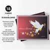 Divinity Boutique Boxed Christmas Cards:"Season's Greetings" Dove - Set Of 18,Red,24873