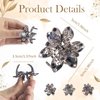 ISKYBOB Set of 3 Vintage Metal Jaw Clips Rhinestone Hair Claw Clip Hair Accessories for Women