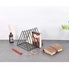 Cq acrylic Triangle File Folder Racks and Magazine Holder,10 Lattice Metal Newspaper Holder Magazine File Storage for Office Home Decoration,Black