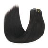 ABH AMAZINGBEAUTY HAIR Seamless Clip in Hair Extensions Human Hair Yaki Straight Brazilian Virgin Hair Clip in Hair Extensions 120G Yaki Straight Seamless Clip ins for Black Women 12 Inch 7Pcs Black