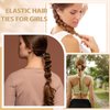 Qianyu 10 Pcs No Damage Braided Hair Ties Thick-Hair Elastic Hair Ties Elastic Ponytail Holders No Crease No-Metal Hair Ties Soft Rubber Bands Braided Curly Hair Bands for Women Girls