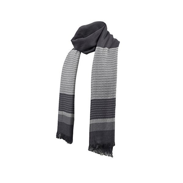 Runtlly Men's Winter Cashmere Scarf Stripes Warm Soft Scarves with Tassel Luxurious Winter Scarf For Men Women(Gary)