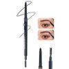 Go Ho Waterproof Gray Eyebrow Pen with Brush,Dual-sided Fine Tip Eyebrow Pencil,Natural-Looking Brows,Long Lasting,Draws Tiny Brow Hairs and Fills in Sparse Ultra-Fine Brow Pen,04 Grey