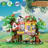 WINGIFT 840 Piece Tree House Building Sets,Girls Creative Forest House Building Blocks Kit,STEM Friends Friendship Tree House with Swing Animals Flowers,Christmas Birthday Gifts for Girl Boy Age 6-12+