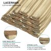 Lacer Hair Real Hair Extensions Clip In Human Hair Soft Virgin Hair For Women Light Brown Highlighted Platinum Blonde Color Thick Full Head Hair Extensions 120g 7 Pieces 18 Inch