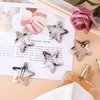 Isslly 12PCS Cute Star Hair Clips for Women, Silver Metal Star Hair Snap Barrettes, Non Slip Hair Accessories for Women, Girls for Daily Use, Parties - 4x4mm