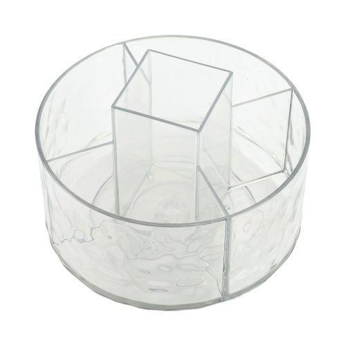 VOCOSTE Rotating Makeup Organizer, 360 Degree Rotatable Cosmetic Display Case, Makeup Caddy Storage Makeup Brushes Lipsticks Nail Polish Skincare, Clear