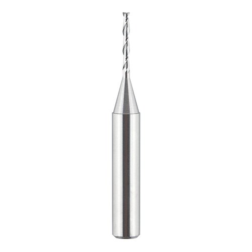 SpeTool 1/16 inch Cuting Diameter Spiral UP Cut Router Bit with 1/4 inch Shank 2 Flute Plunge CNC End Mill