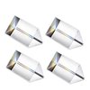 QFkris 4pcs Clear Triangular Prism for Photo Rainbow Lights Crystal Optical Prisms Glass Physics Teaching Refracted Light Spectrum Students Presents Gift,50mm/2inch