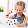 40 Pieces Star Temporary Tattoos, Star Stickers for Kids Reward, Starry Sky Rainbow Colorful Star Tattoos for Boys Girls Student Teachers Classroom Party