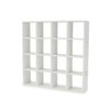 Miniature Furniture Wooden Storage Rack 16 Grid Shelves 1:12 Dollhouse Accessories Bookshelf Display Shelf Wall Rack Stand Mini House Scene Decoration (White)