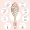 Ninabella Organic Detangling Hair Brush for Women, Men & Children - Does not Pull on Hair - Hair Straightening Brushes for Straight, Curly & Wet Hair - Unique Spiral Hairbrush Pink Delight