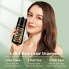 TYAYW 3 in 1 Hair Dye Shampoo for Gray Hair, 16.9 Fl Oz (Chestnut Brown for Men & Women)