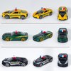 Oriate 6 Packs 1/64 Die-cast Sheriff Police Sports Cars Kids Toy Cake Topper Set, Rescue Vehicle Pursuit Car with Police Lights, Birthday Gifts for Boys Girls 3 4 5 6 Years Old