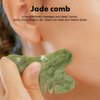 Healifty Jade Massage Comb, 4 Styles Gua Sha Comb for Head Caring, Facial Gua Sha Tool, Scraping Massage Tool for Full Body Relaxing