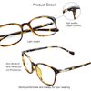 VisionGlobal Blue Light Blocking Glasses for Women/Men, Anti Eyestrain, Computer Reading, TV Glasses, Stylish Square Frame, Anti Glare(Tortoise,+3.25 Magnification)