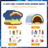 WhatSign Nativity Crafts for Kids - 24PCS Nativity Scene Stickers Crafts DIY Nativity Stickers Ornament Religious Craft Kits Christmas Tree Decor Christmas Gifts for Kids Xmas Party Favors