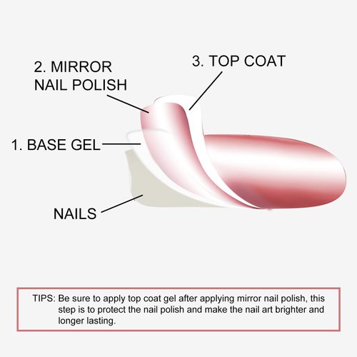 Ownest 12 Colors Mirror Nail Polish Set, Mirror Effect Long Lasting Gorgeous Glossy Manicure Nail Art Decoration, Brilliant Manicure Effect Nail Lacquers Kit-12pcs