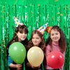 Green Foil Fringe Curtain 3.3×8.3FT 2 Packs, Metallic Tinsel Curtains Party Streamers for Birthday Graduation Baby Shower Decoration (2pcs,3.3FT×8.3FT, Green)