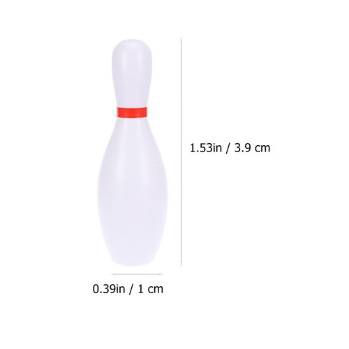 STOBOK 2 Set Miniature Bowling Ball Set Dollhouse Bowling Game Toys Mini Desktop Bowling Model Toy for Dollhouse Decoration Accessories