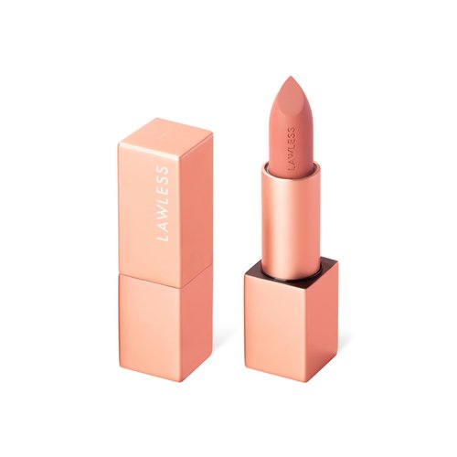 Lawless Forget the Filler Lip-Plumping Line-Smoothing Satin Cream Lipstick - Tropic - Natural Ingredients Smooth and Hydrate Lips for a Plumper, Fuller Look - 3.7g