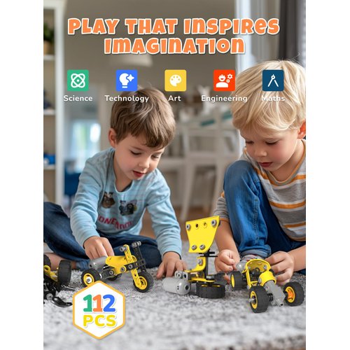 STEM Toys for 5 6 7 8+ Year Old Boy,10 in 1 Electric Building Toys for Kids Ages 4-8 5-7 6-8, Educational Construction Science Kit for Boys 4-6 8-10, Creative Activities Birthday Valentine Idea Gift