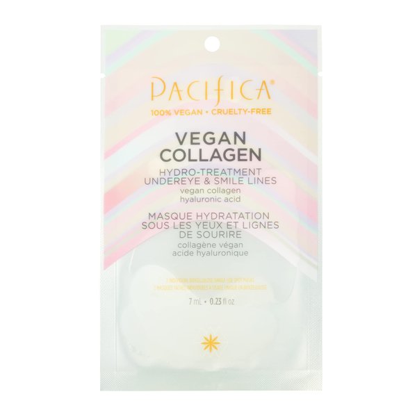 Pacifica Beauty, Vegan Collagen Hydro-Treatment Undereye & Smile Lines, Aging & Mature Skin, For Tired Skin, Dark Circles, Hyaluronic Acid, Bio-Degradable Patches, Eye Patches for Puffy Eyes, Vegan