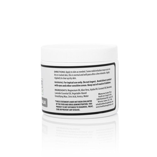 Health As It Ought To Be Magnesium Body Balm | Infused with Arnica, Aloe Vera, Jojoba & Coconut oil | 4 Ounce