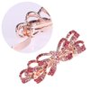 Beaupretty Crystal Rhinestone Hair Clip Shiny Flower Hair Pin Hair Barrettes Headdress for Ladies Women Hair Accessories Pink