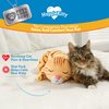 Pets Know Best HuggieKitty Cuddly Cat Toy, Soothing Sound & Warmth Help Relax & Comfort Your Pet- Purr & Heartbeat, Heating Pack- Orange