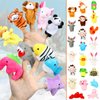 32 Pieces Finger Puppets for Toddlers Cartoon Animal Finger Puppets Zoo Theme Children Puppets Soft Velvet Finger Puppets for Easter Decoration Kids Adults School Reward Party Favors