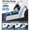 PS5 Controller Charger Station Compatible with Playstation 5 Skin Edge & Dual Controller, PS5 Accessories Charging Station with Charging Cable, PS5 Charging Dock Stand with LED Indicators, White