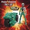 Power Rangers Dino Fury Rip N Go Sabertooth Battle Rider and Dino Fury Green Ranger 6-Inch-Scale Vehicle and Action Figure, Toys for Kids